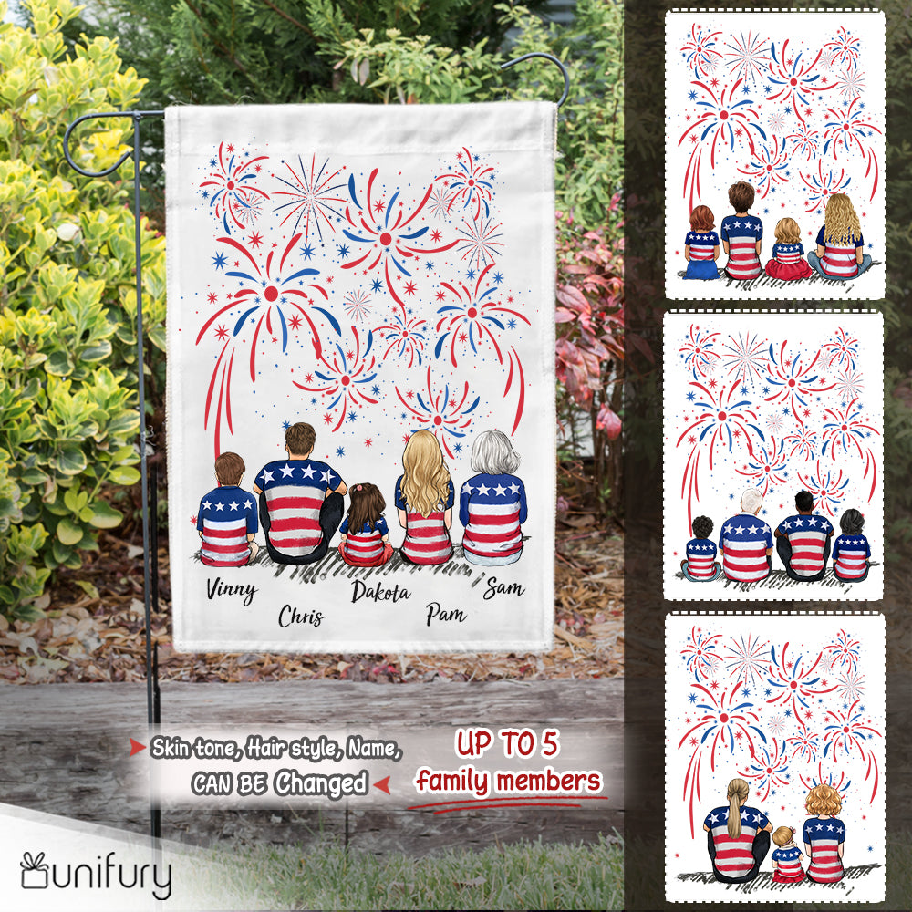 Personalized gifts for the whole family Decorative Garden Flag 4th Of July - UP TO 5 PEOPLE - 2426