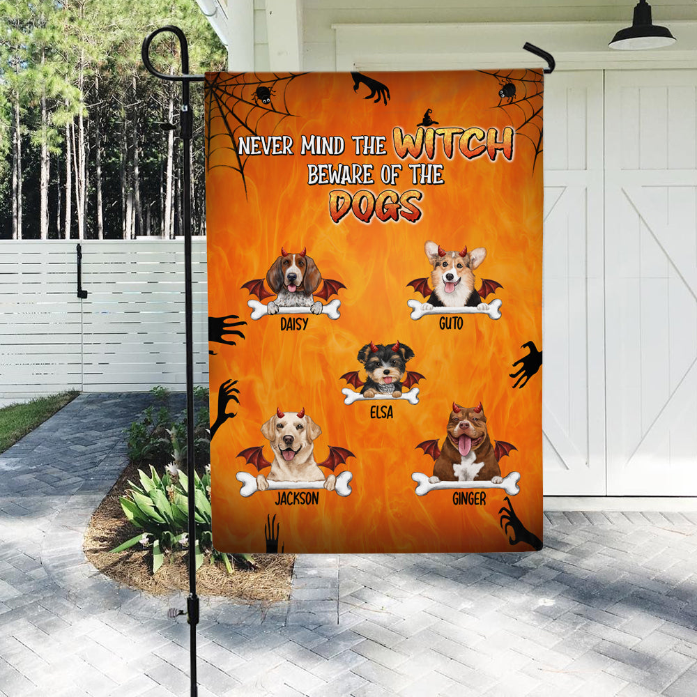 Personalized Halloween gifts for dog cat lovers garden flag - Little Monsters