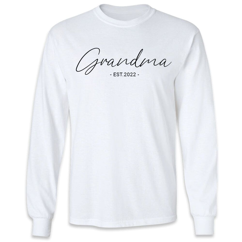 Grandma Est. 2022 Long Sleeve T-shirt - Grandma Shirts For Women Grandma Gifts white
