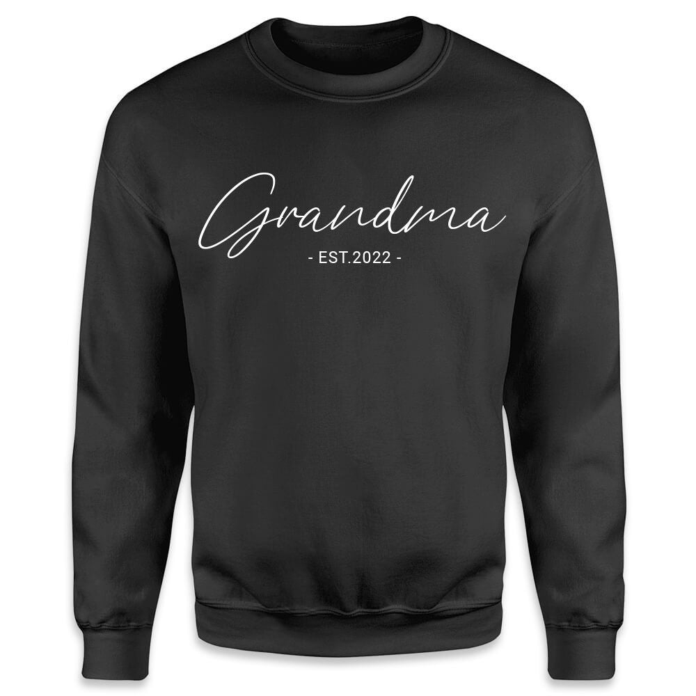 Grandma Est. 2022 Sweatshirt - Grandma Shirts For Women Grandma Gifts black