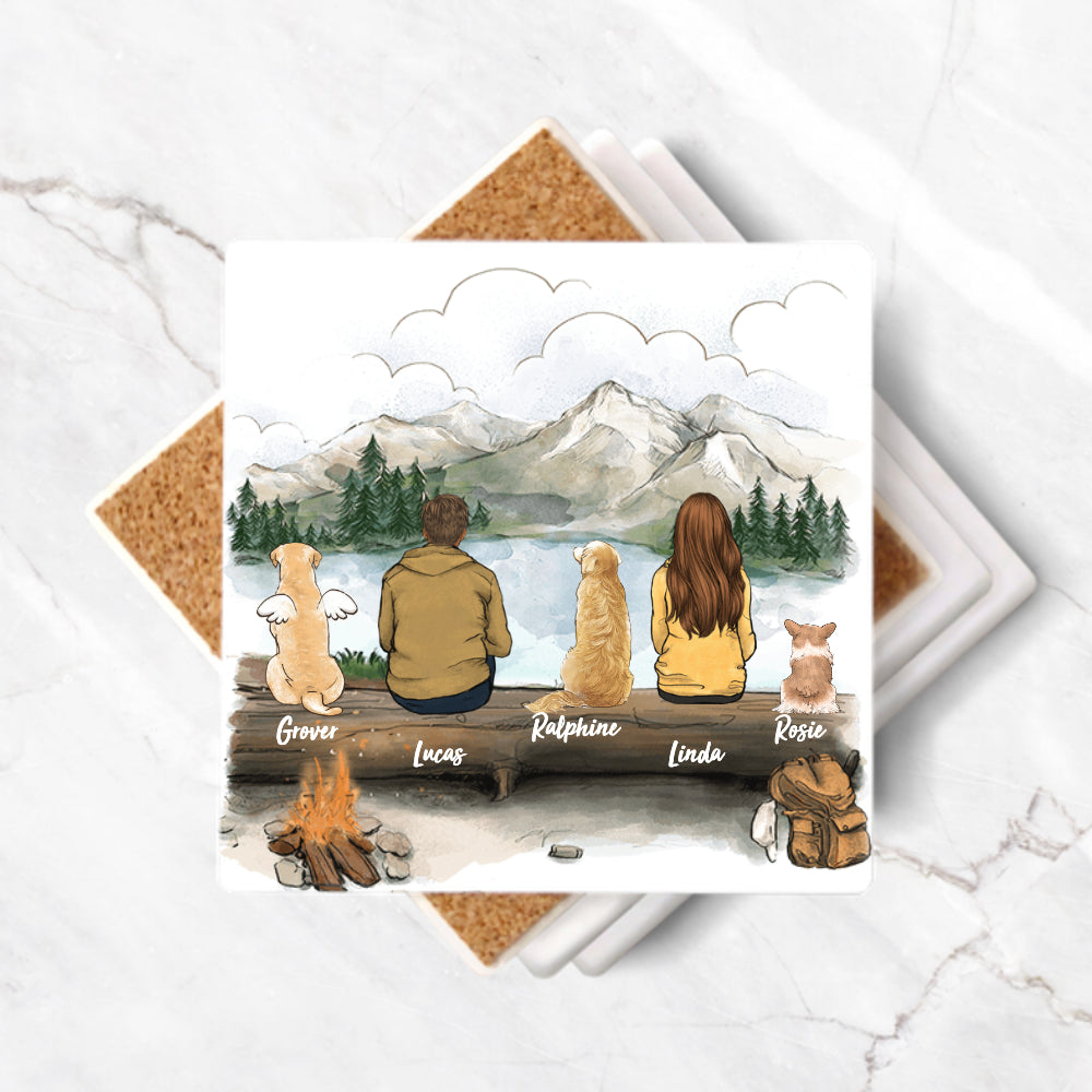 Personalized dog stone coasters - Gifts for dog lovers