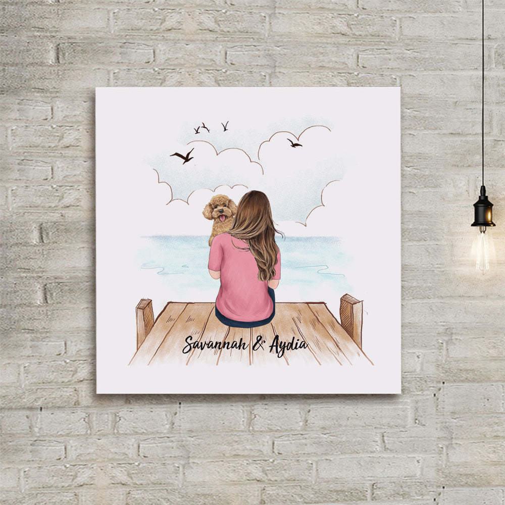 Personalized photo tile gifts for dog lovers - Dog Mom - Wooden Dock