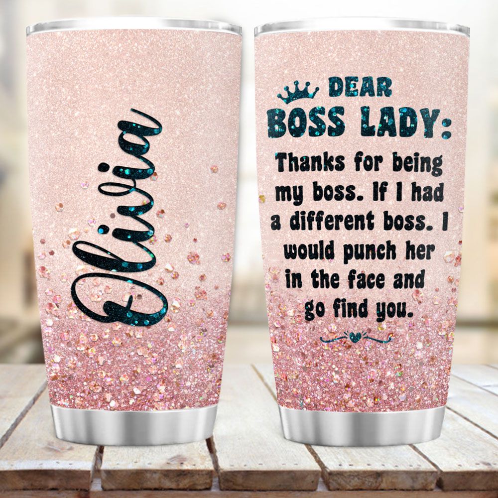 Personalized Fat Tumbler Gift - Dear Boss Lady