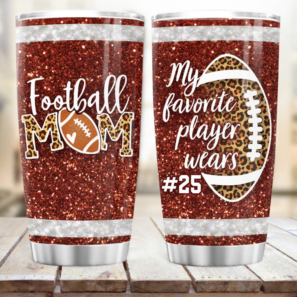 Personalized Fat Tumbler Gift - Football Mom - My Favorite Player Wear -  Unifury