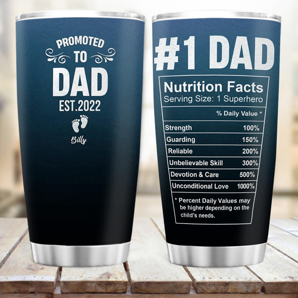Personalized Fat Tumbler Gift - Nutrition Facts dad