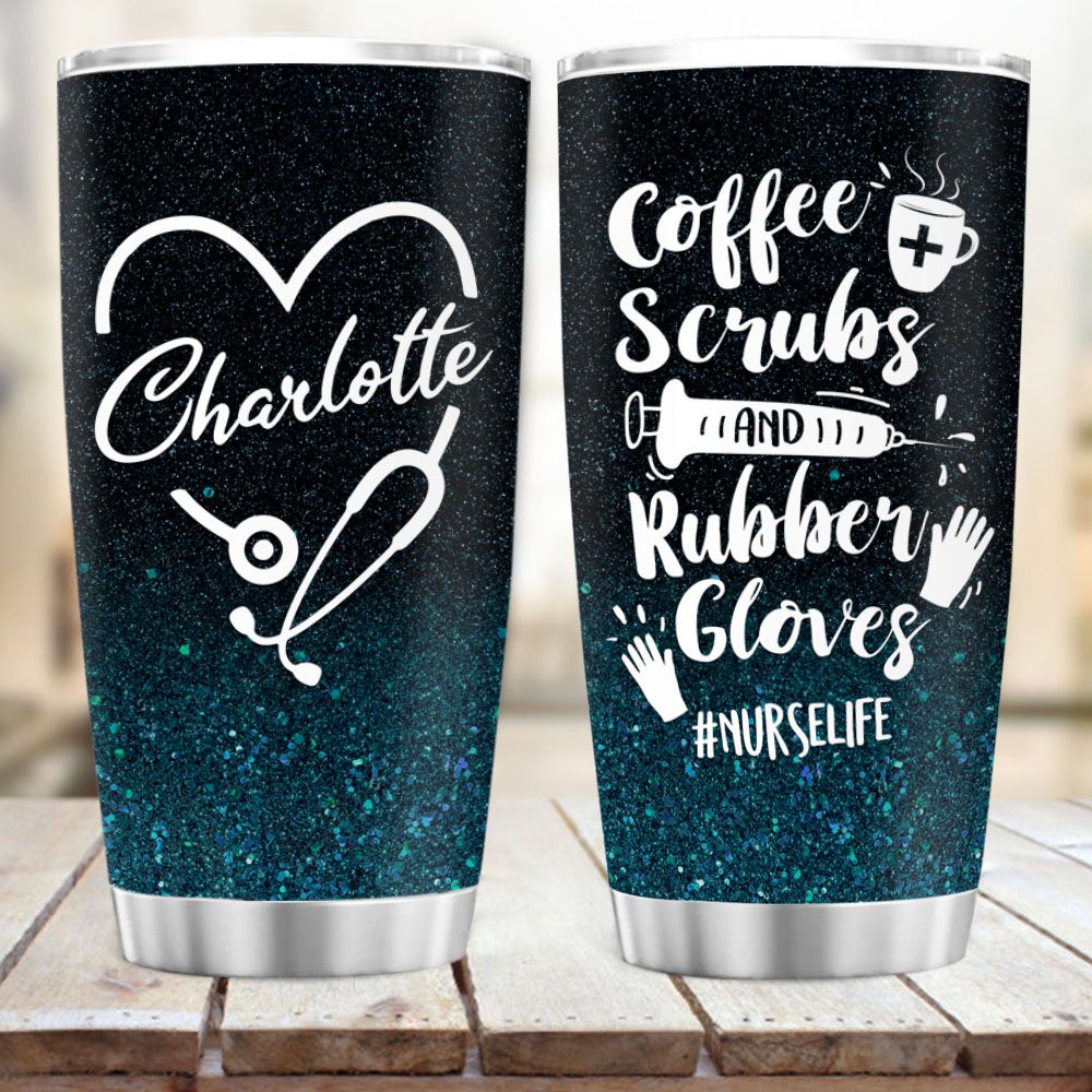 Personalized Nurse Fat Tumbler Gift - Coffee scrubs