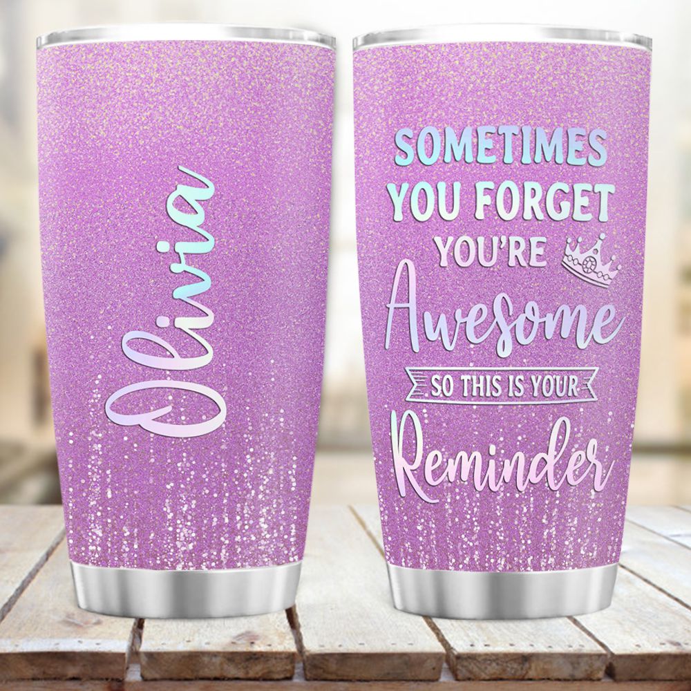 Hyturtle Personalized Initial AZ Tumbler With Name - Sometimes You Forget  You're Awesome- Motivatio…See more Hyturtle Personalized Initial AZ Tumbler