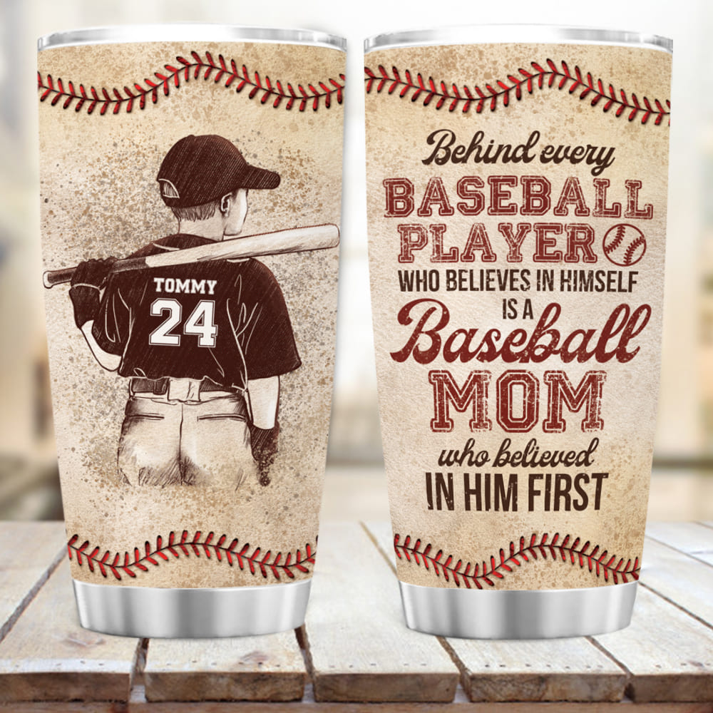 Personalized Baseball Couples Tumbler Cup - To Me You're Always A