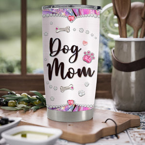 Funny Dog Mom Tumbler Cup, Personalized Dog Mom Christmas Gifts