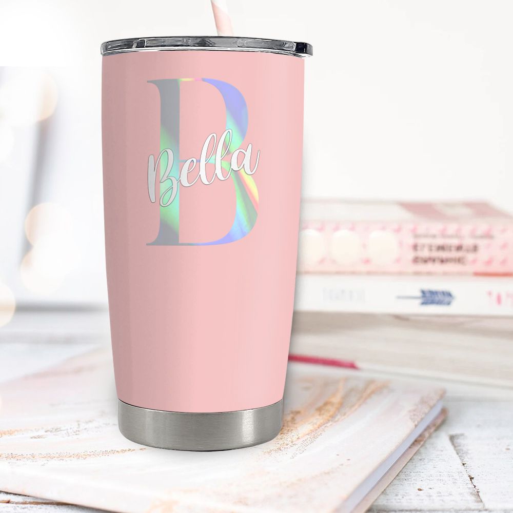 20oz Tumbler Engraved With Initial and Name