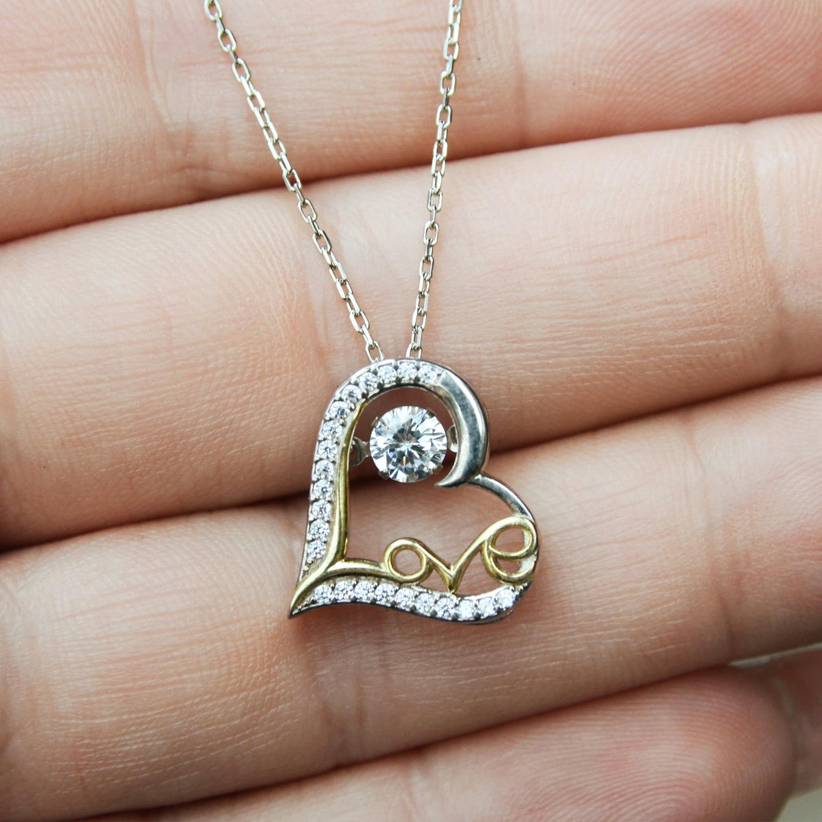 Personalized Love Dancing Necklace Mother&#39;s Day Gift from Daughter Son | Since the day I was small - Thank you Mom
