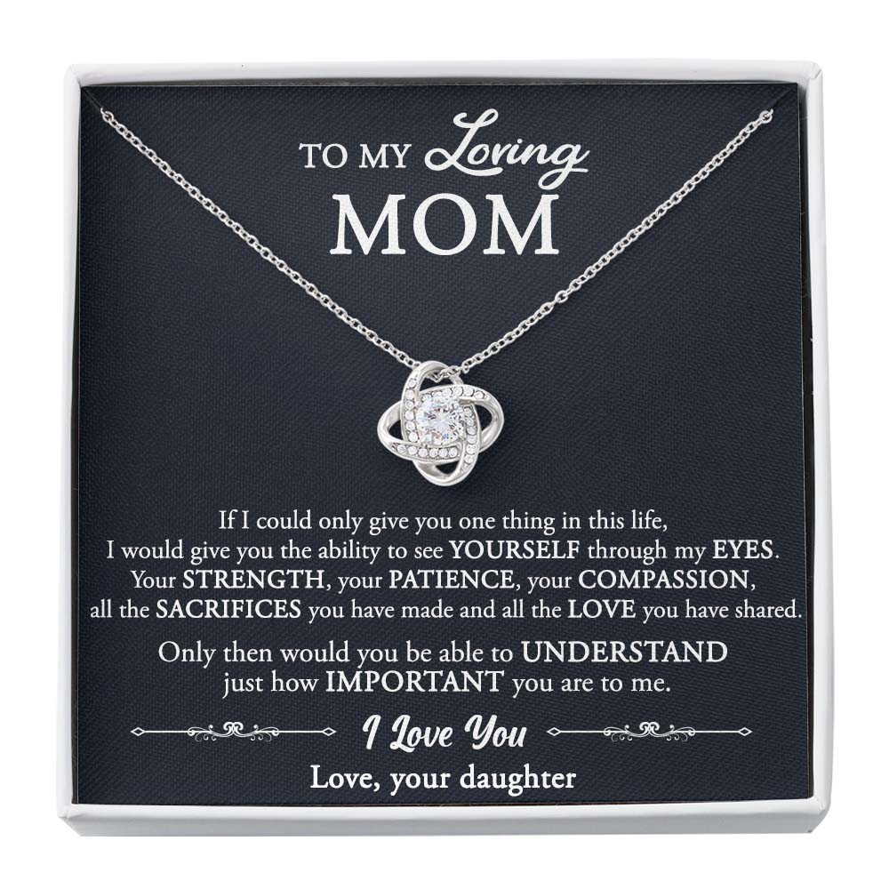 Love Knot Necklace for Mom standard box