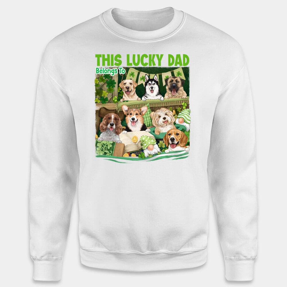Lucky Dad - St. Patrick&#39;s Day Sweatshirt for Dog Dad