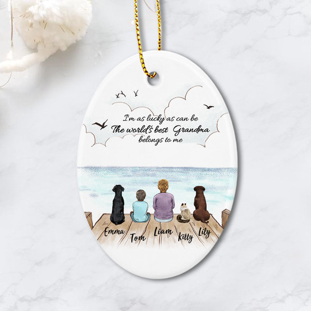 Custom Christmas Ornament - Custom Message - Wooden Dock