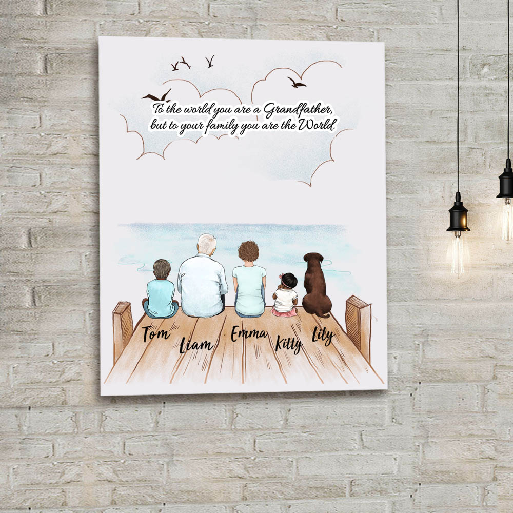 Custom Canvas Print With Custom Message For Grandparents