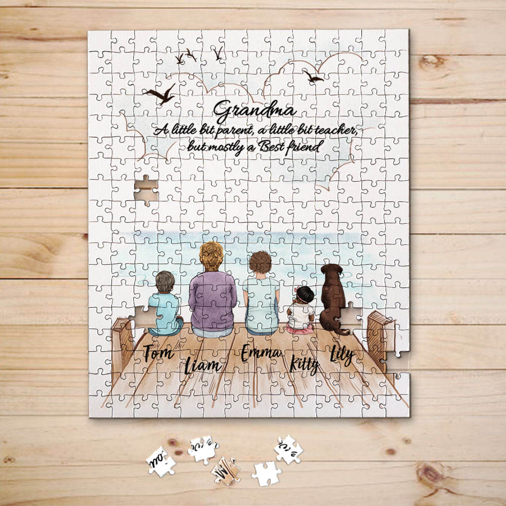 Personalized gifts for grandparents puzzle custom message