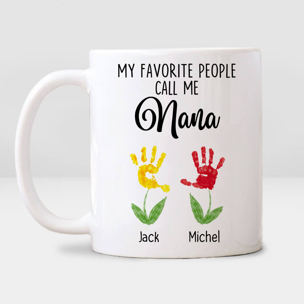 Personalized Mom Edge to Edge Floral Coffee Mugs 11oz Unifury