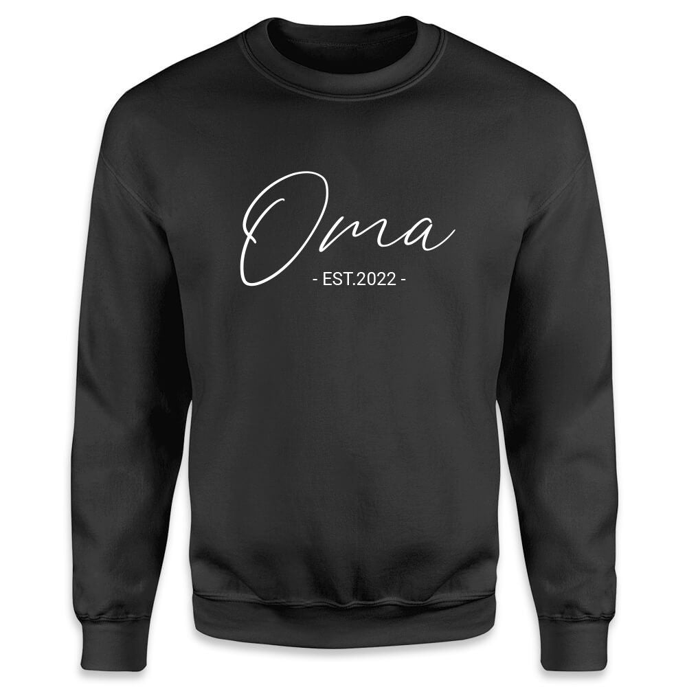 Oma Est. 2022 Sweatshirt - Grandma Shirts For Women Oma Gifts black