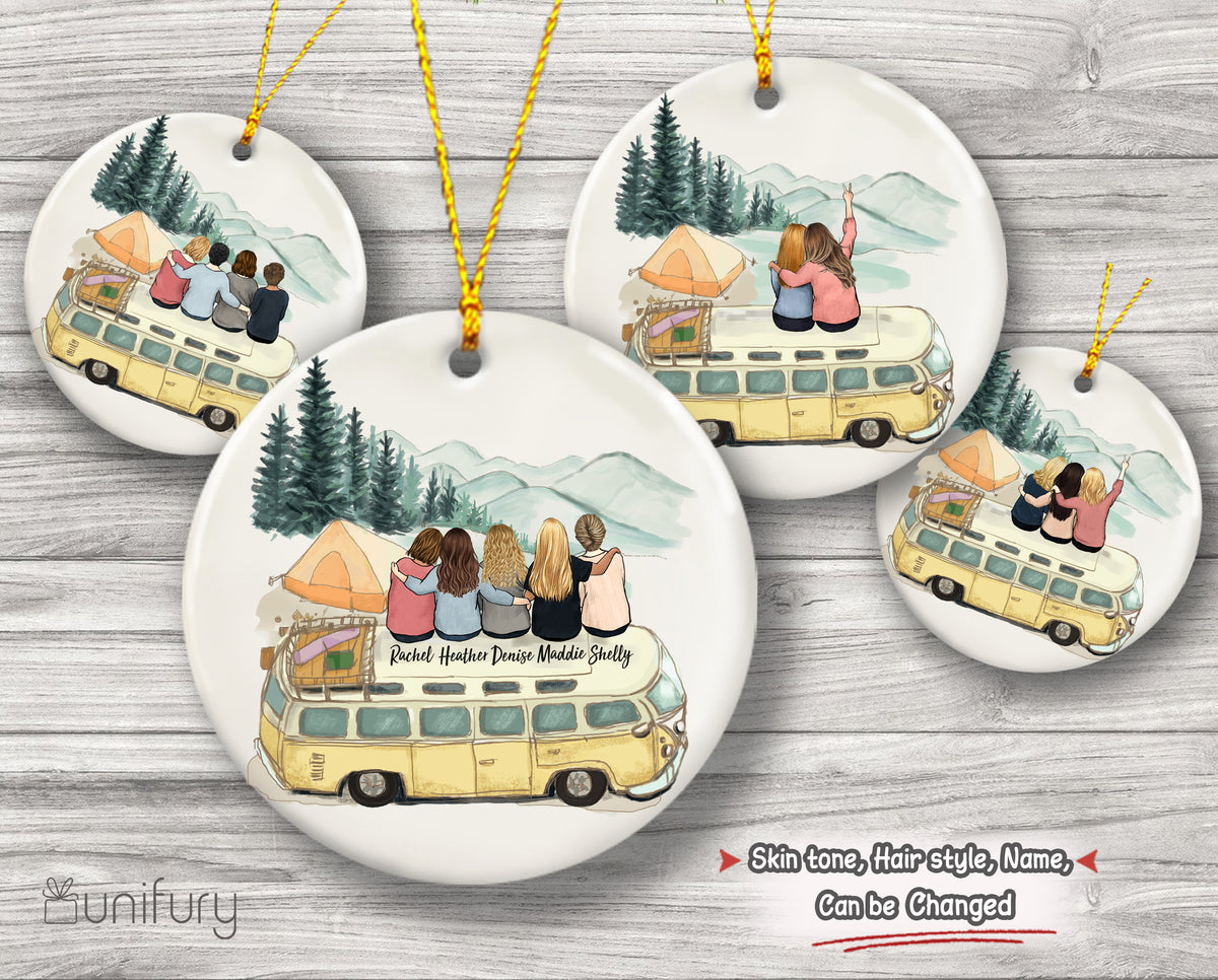 Best Friend Ornaments - BFF Camping Circle
