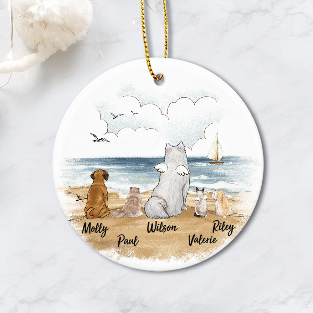 Pet Ornament - Personalized Dog Cat Ornament - circle