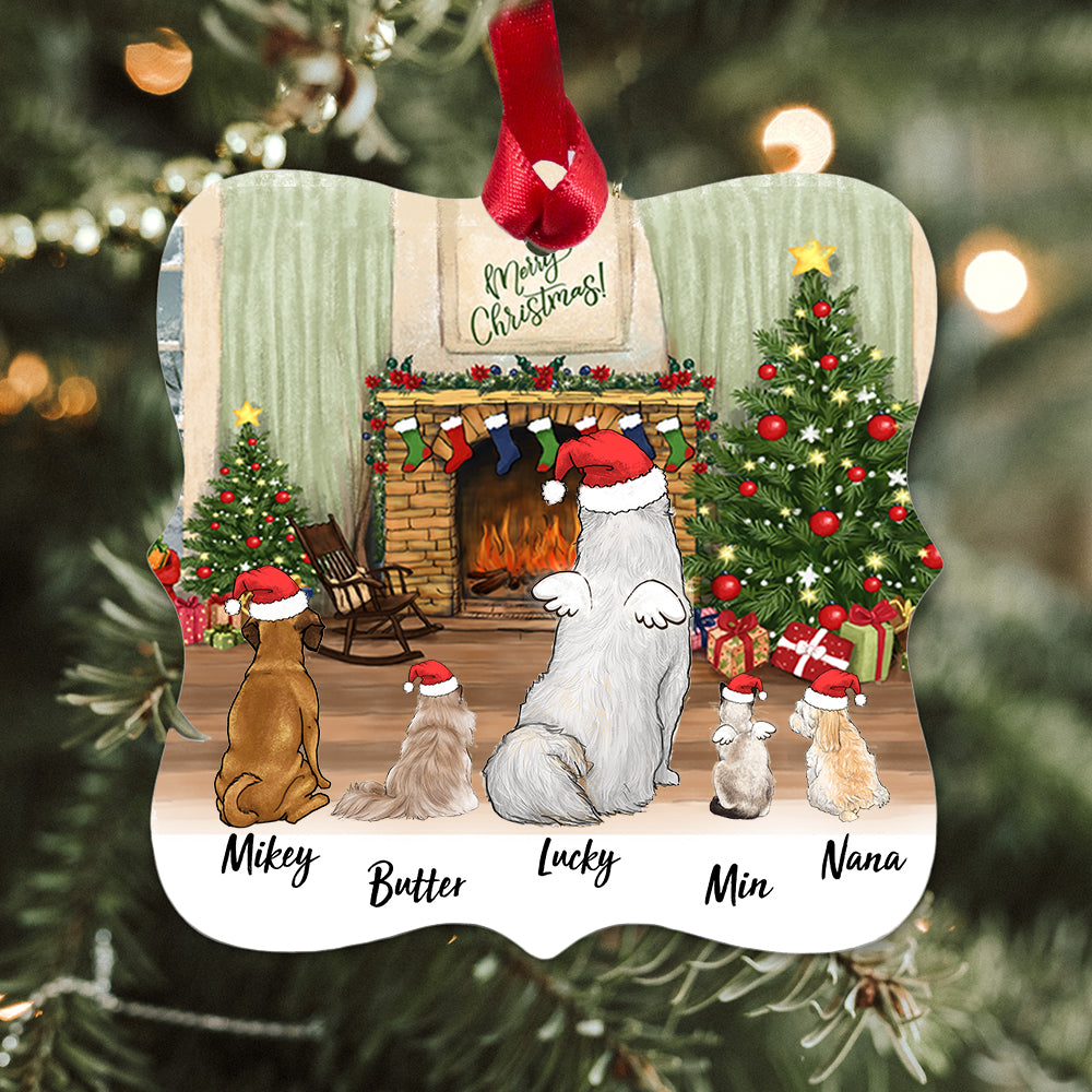 Personalized Christmas Square Metal Ornament