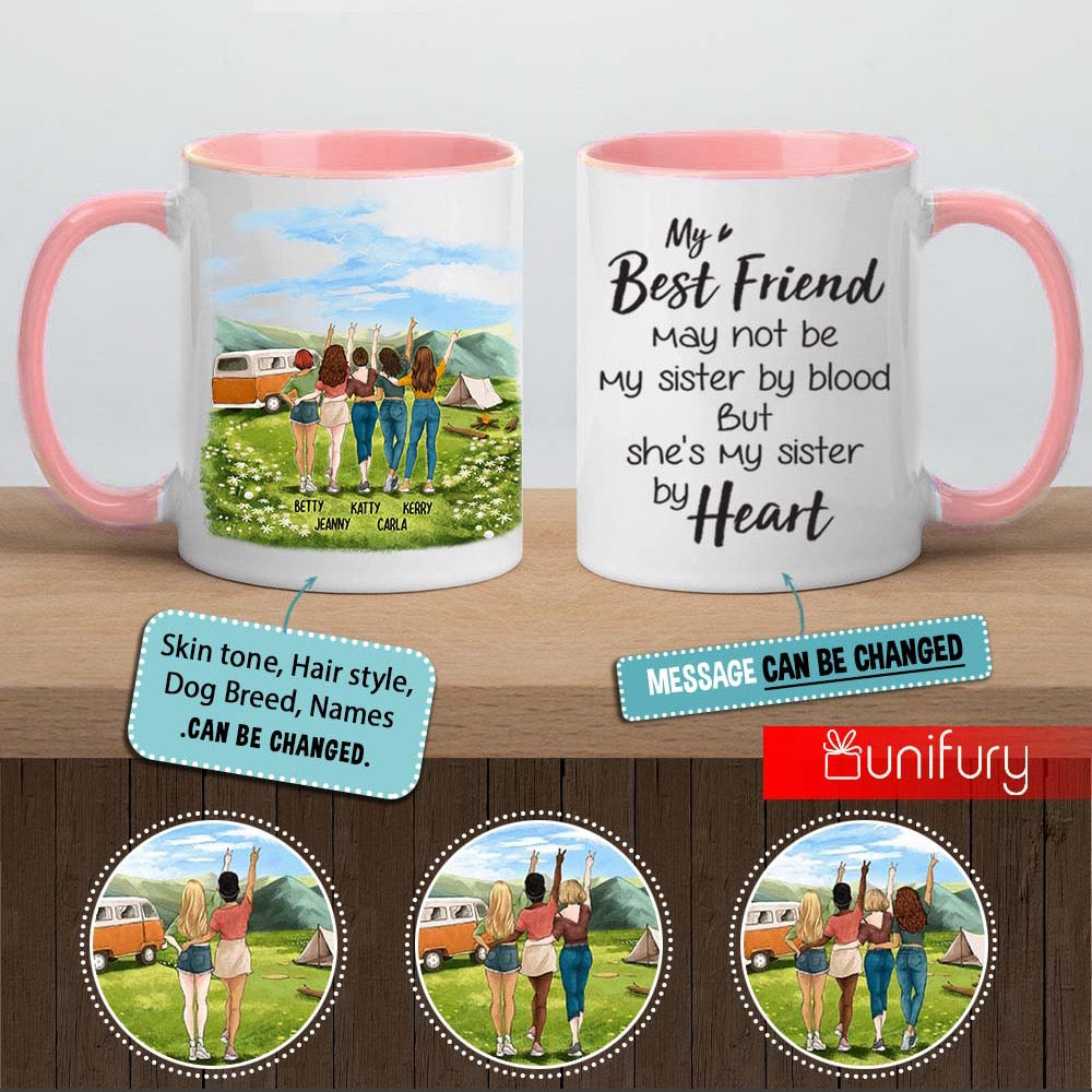 Personalized best friend birthday gifts Accent Mug - Summer Camping