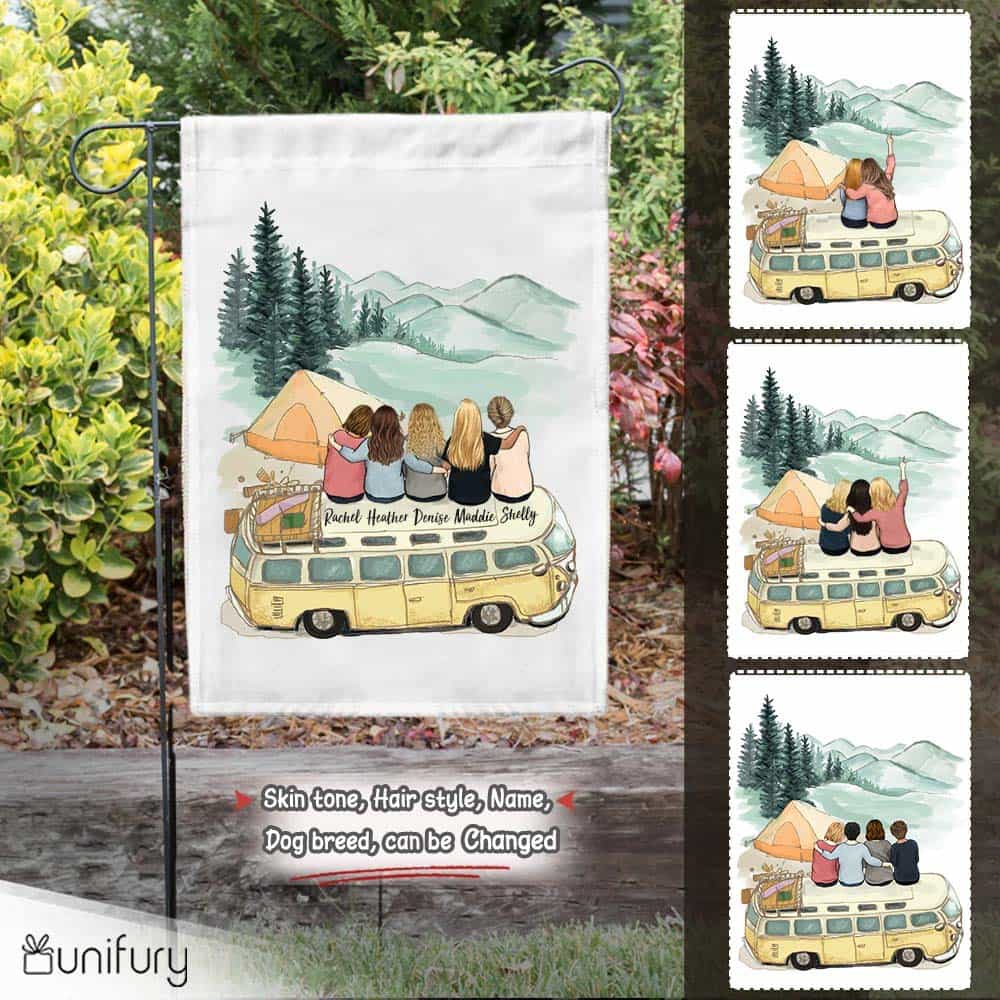 Personalized best friend birthday gifts Garden Flag - Camping - 2272
