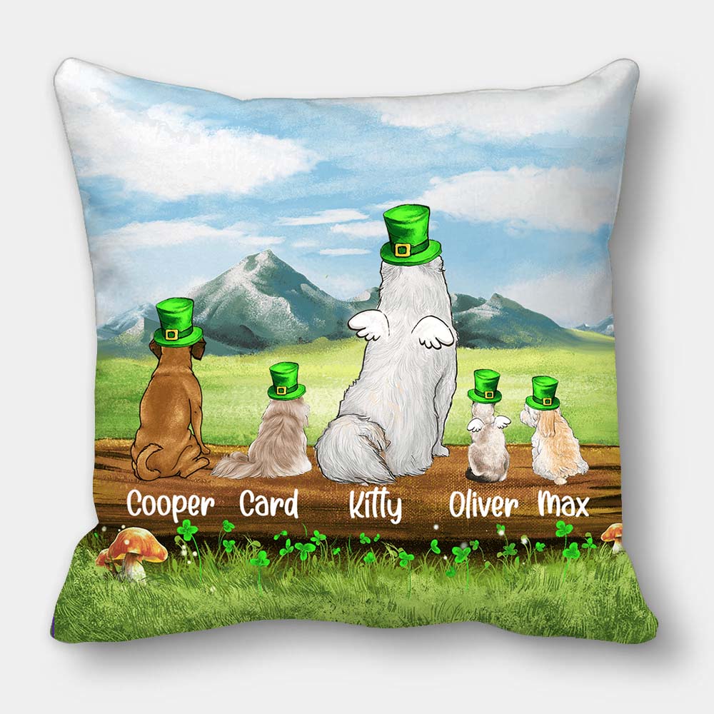 Personalized custom dog &amp; cat St Patrick&#39;s Day Throw Pillow