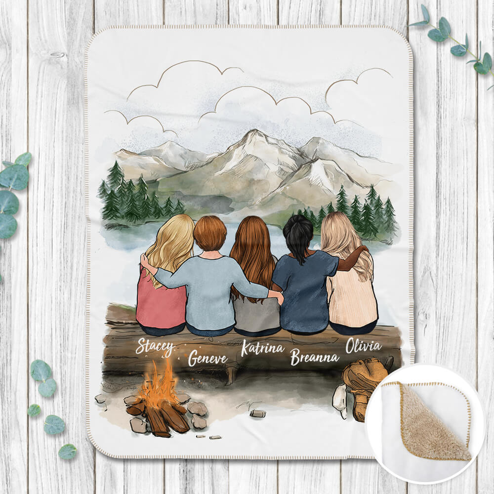 Personalized gifts for best friends Sherpa Blanket - Hiking