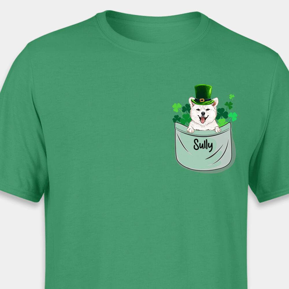 Pocket Dog T-shirt - St Patrick&#39;s Day shirts personalized gifts for dog lovers