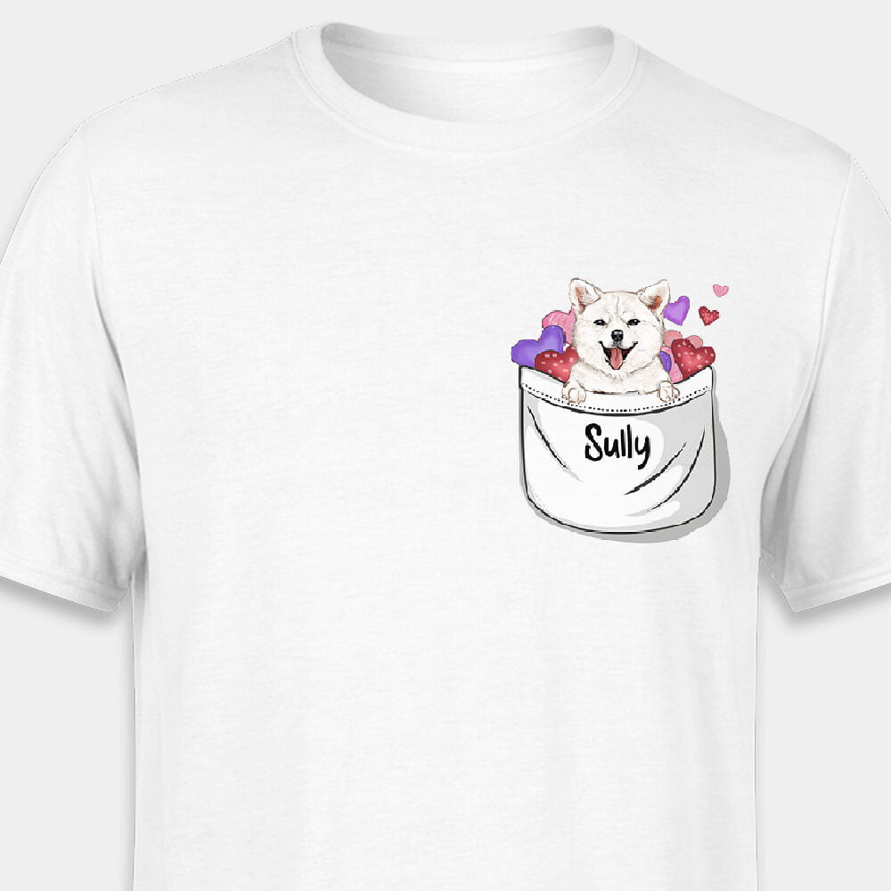 Pocket Dog T-shirt - Valentine shirts personalized gifts for dog lovers