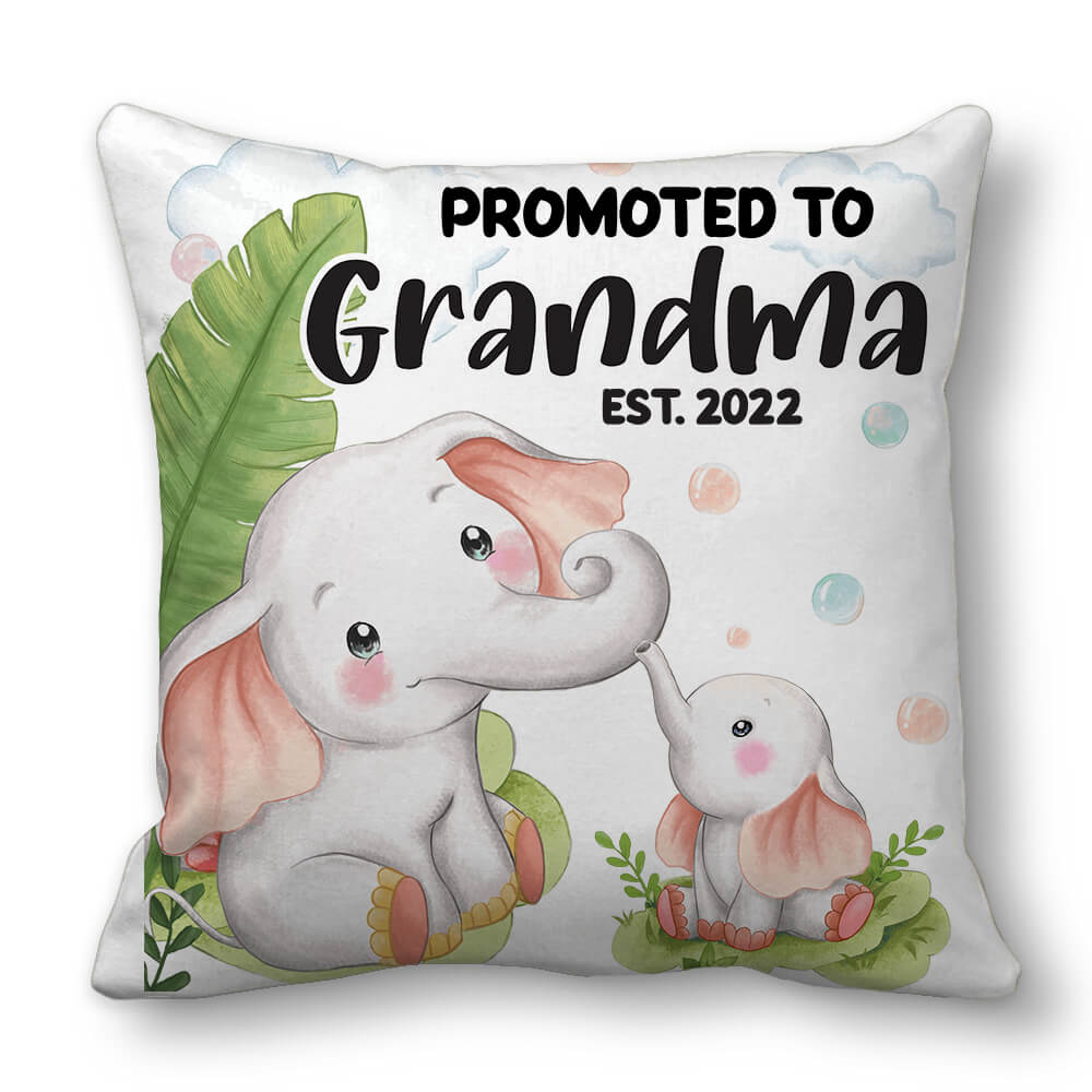 Promoted to Grandma 2022 Throw Pillow New Grandma Gifts 12x12