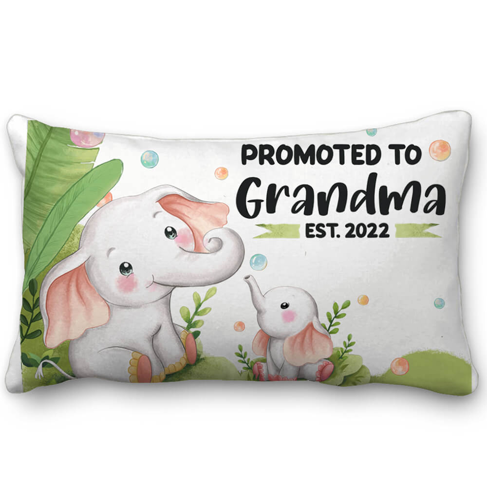 Promoted to Grandma 2022 Throw Pillow New Grandma Gifts 13x19