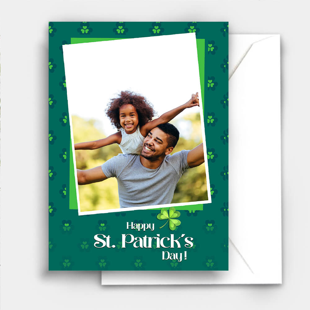 Rectangle Frame St. Patrick&#39;s Day Cards Custom Photo Postcard 5x7
