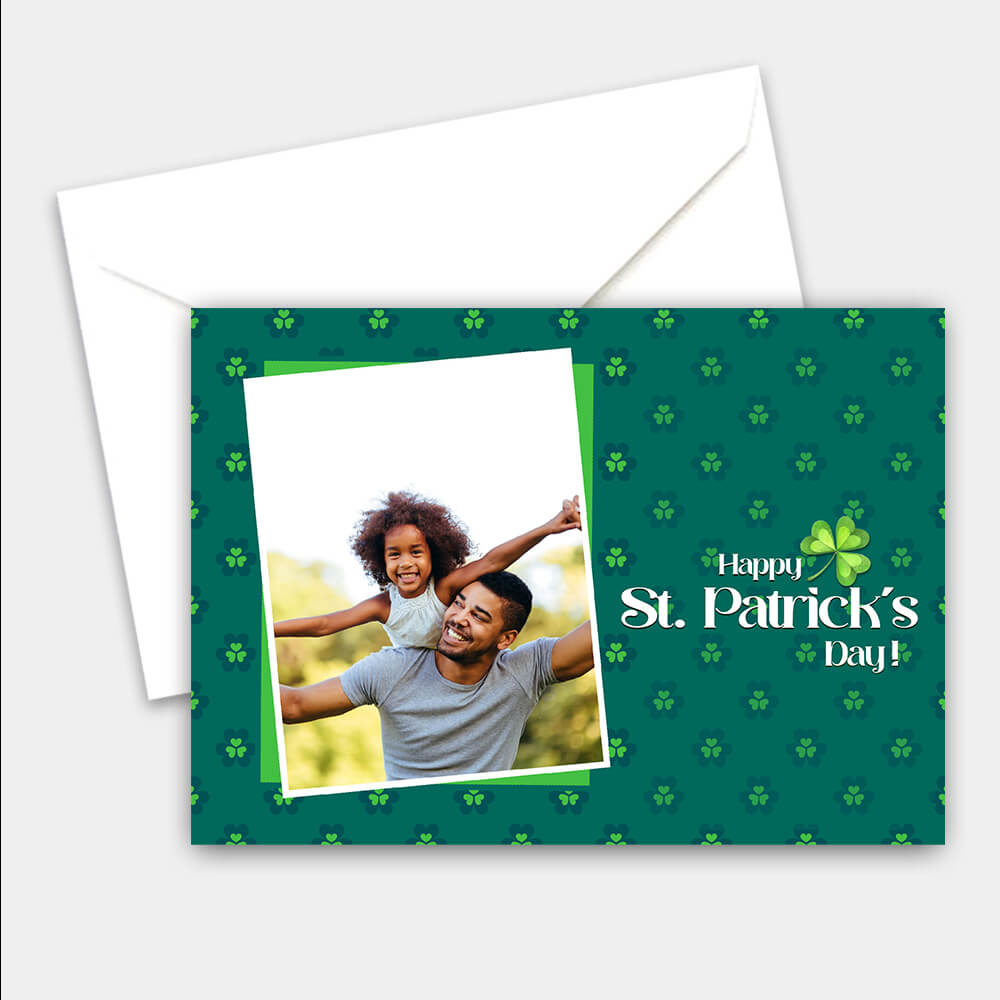 Rectangle Frame St. Patrick&#39;s Day Cards Custom Photo Postcard 7x5