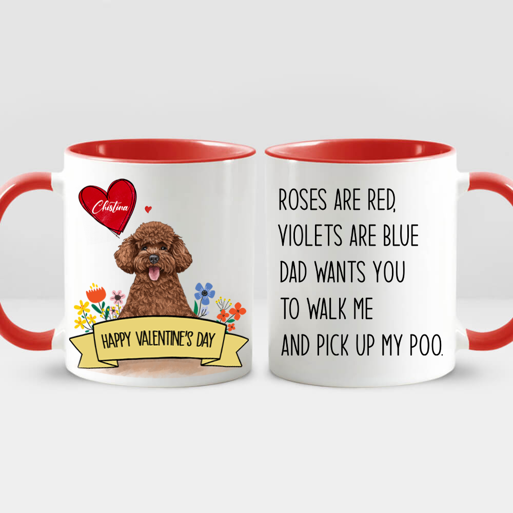 Roses are red Accent Mug - Valentine gifts for dog dad dog mom