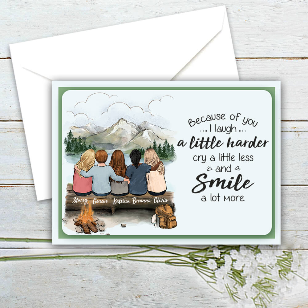 Personalized Postcard Gifts for Best Friends - Hiking