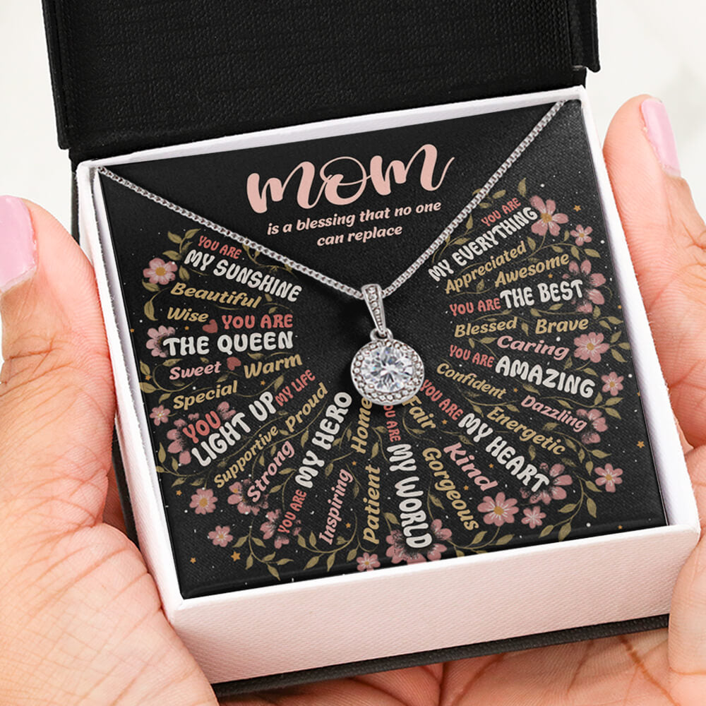 Words to Describe Mom - Birthday Mother&#39;s Day Jewelry Gift Eternal Hope Necklace Gift for Mom - standard box