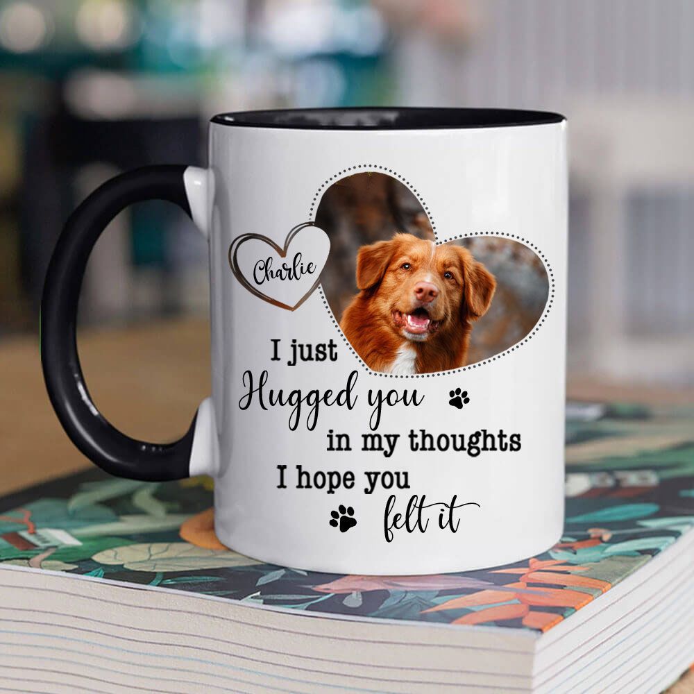 Personalized Dog Cat Memorial Accent Mug - Custom photo &amp; sayings