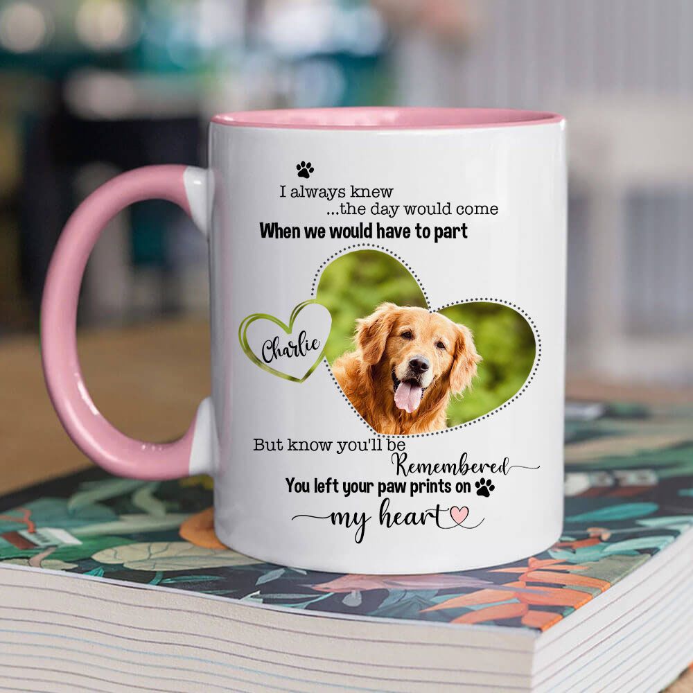 Personalized Dog Cat Memorial Accent Mug - Custom photo &amp; sayings