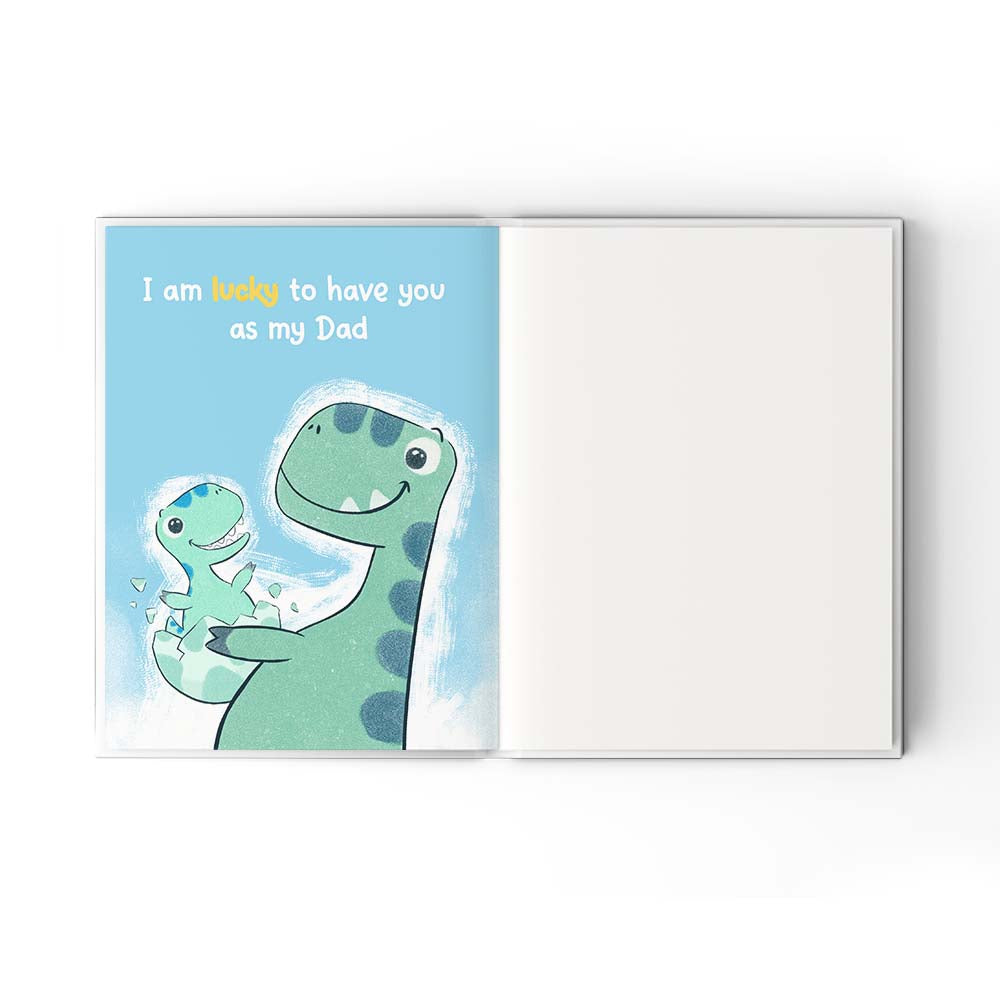 A Little Book About My Awesome Dad - Fill In The Blank Hardcover Book With Prompts For Kids to Fill with their Own Words, Drawings and Pictures - Saurus
