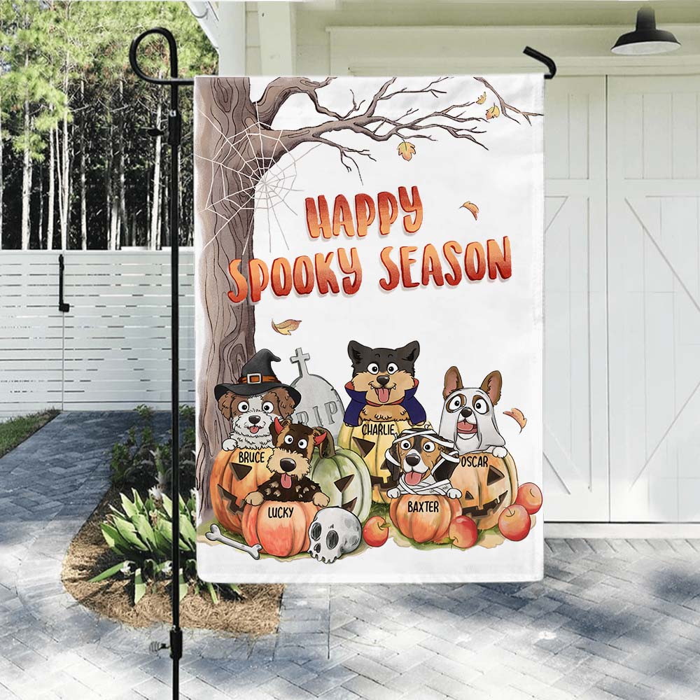 Personalized Halloween Garden Flag gifts for dog lovers - Halloween Costumes
