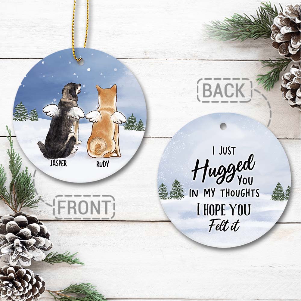 I Know You Cannot See Me - Dog Cat Memorial Ornaments - Custom Dog Cat Ornaments With Names - Memorial Gifts - Ceramic Ornament