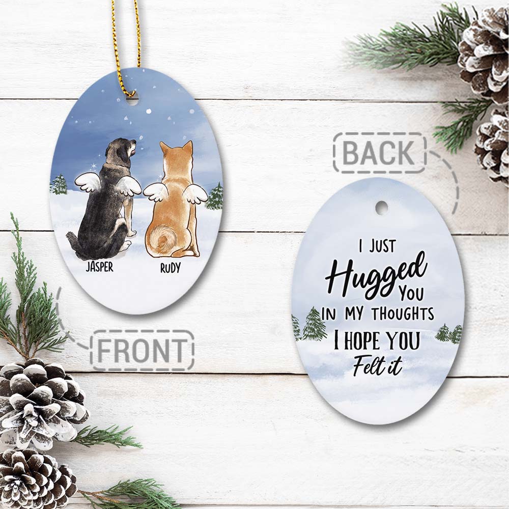 I Know You Cannot See Me - Dog Cat Memorial Ornaments - Custom Dog Cat Ornaments With Names - Memorial Gifts - Ceramic Ornament