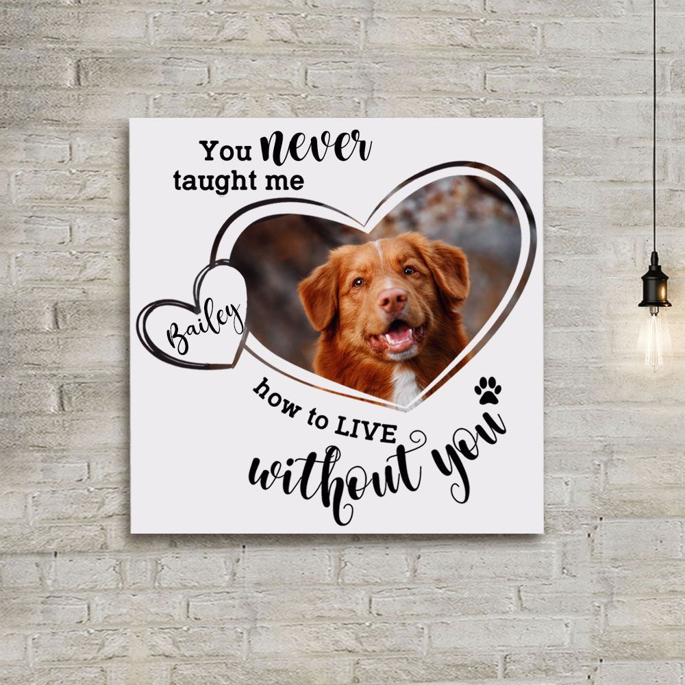 Personalized Dog Cat Memorial Photo Tile - Custom photo &amp; sayings