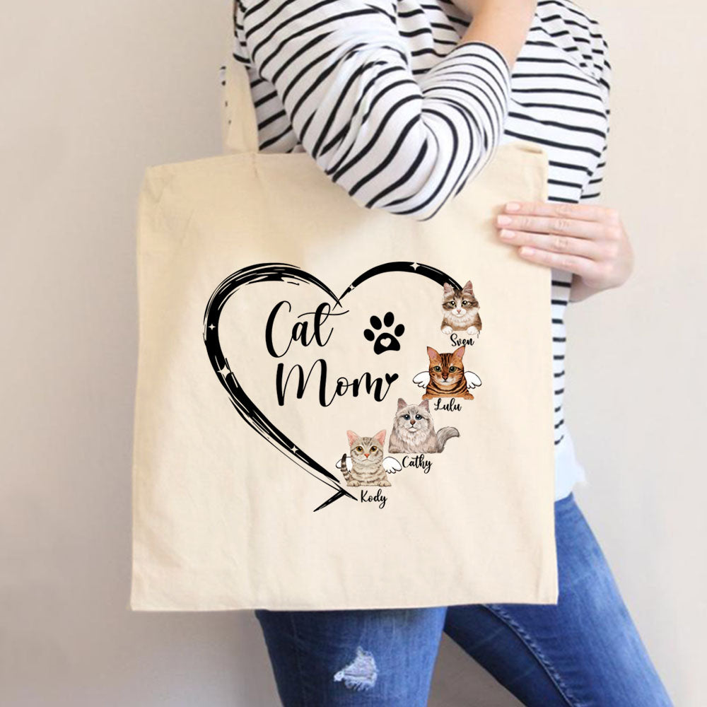 Personalized Canvas Tote Bag - Gift For Cat Lovers | Unifury - Unifury
