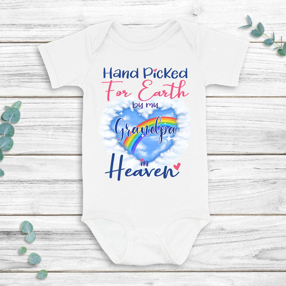 Personalized baby onesie gift - Hand picked by my Grandpa in heaven