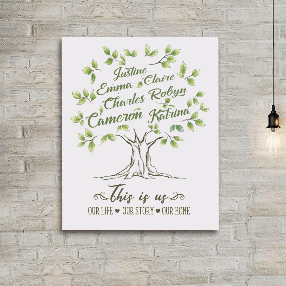 Custom Family Tree Of Life Canvas Print