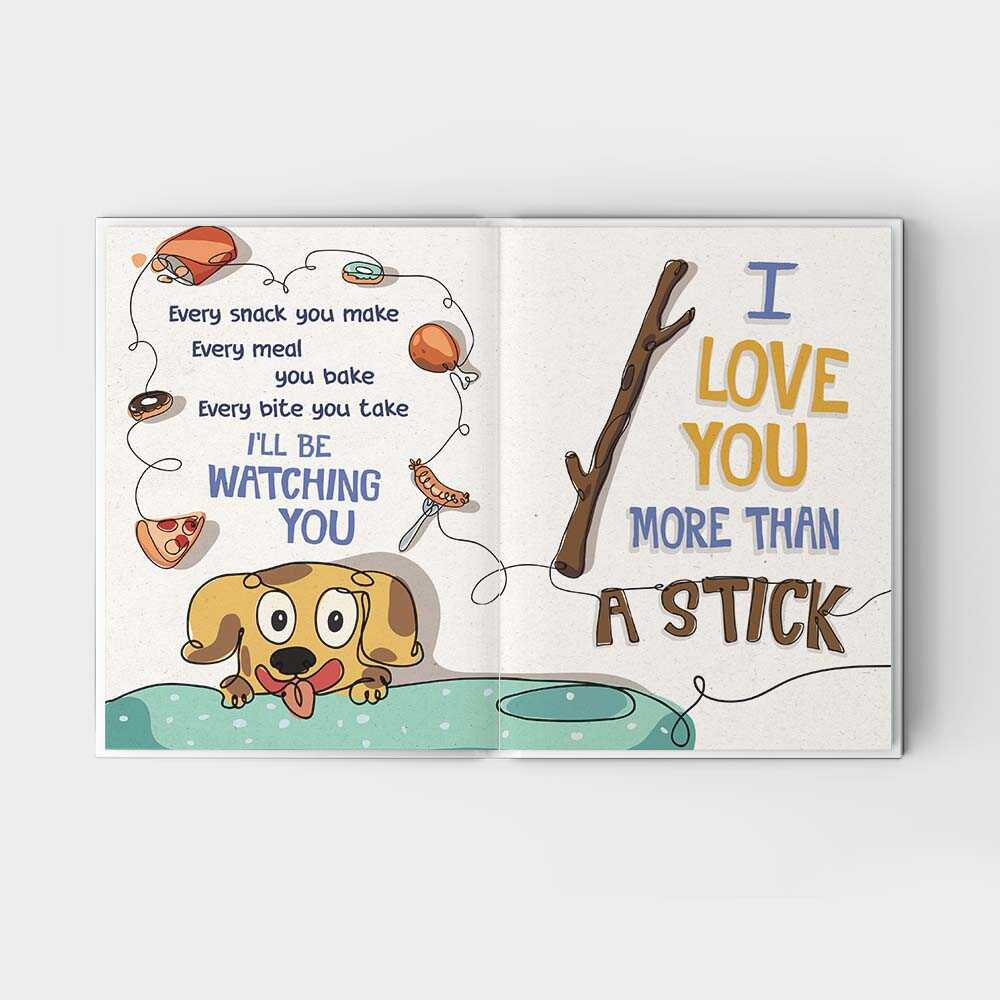 For The Paw-Fect Dad - Personalized Fill In The Blank Hardcover Book With Prompts for Dog Dad to fill with words, drawings and pictures - One line drawing