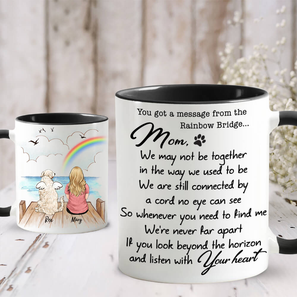 Personalized dog memorial gifts Accent Mug - We may not be together